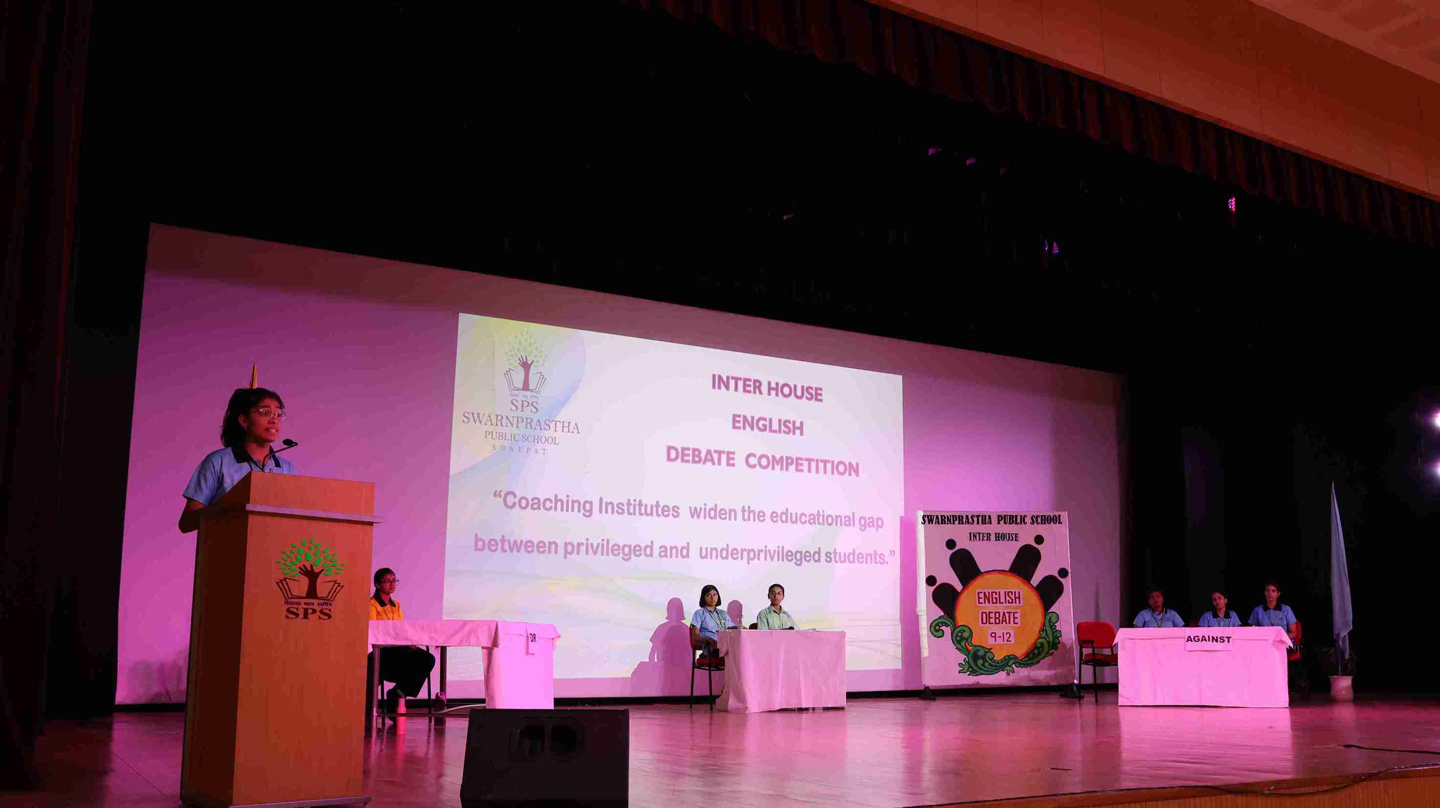 Inter House English Debate Competition Report