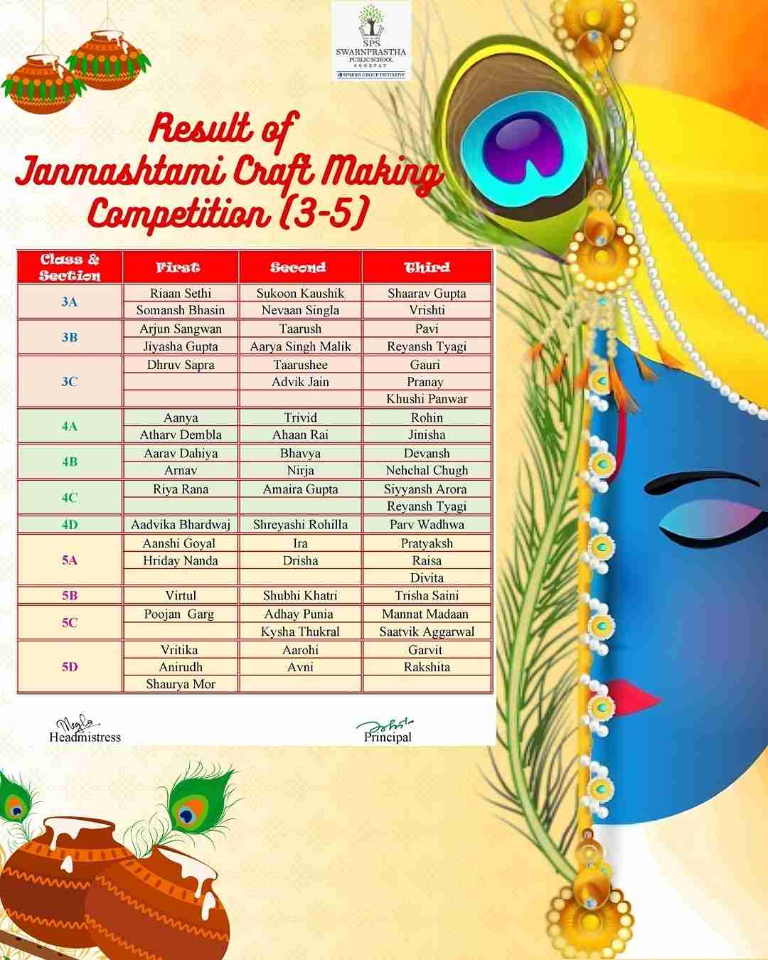 Janmashtami Craft Making Competition